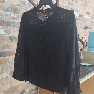 J. Crew Black Lace Women's Top